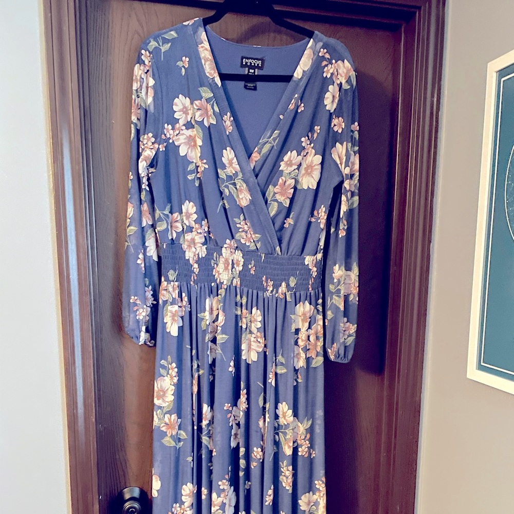 Long sleeved floral maxi